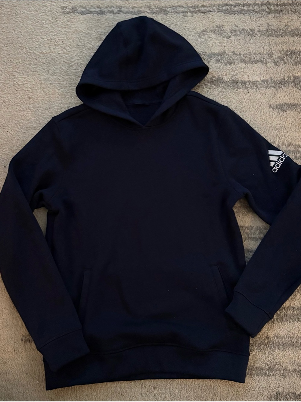 Adidas boys Dark Navy Pullover Hoodie size 14/16